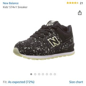 New Balance Toddler 574v1 Sneaker - Black IC